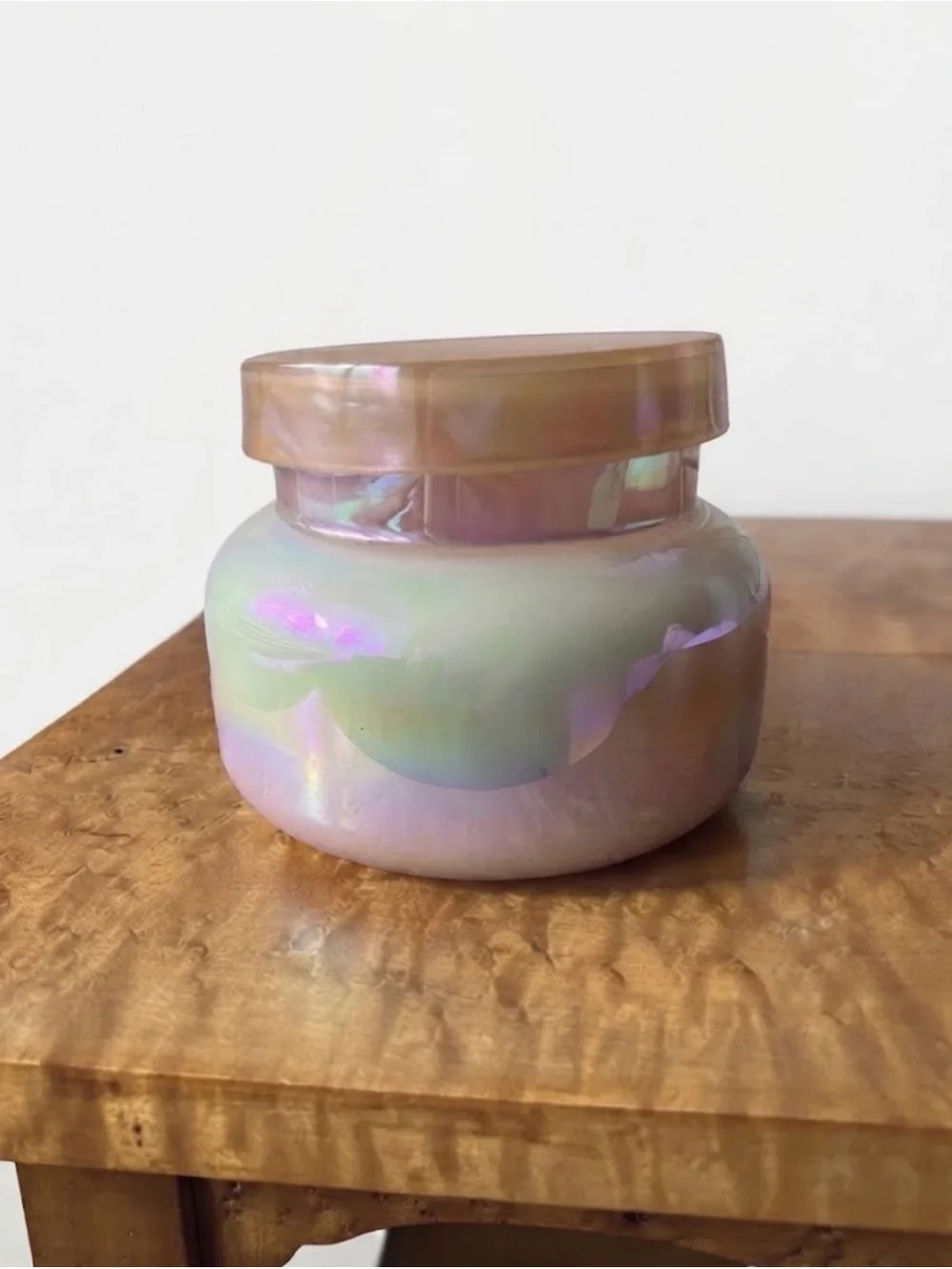 Anthropologie Capri Blue Colorblock Iridescent Jar Candle 70 Hour Burn Time
